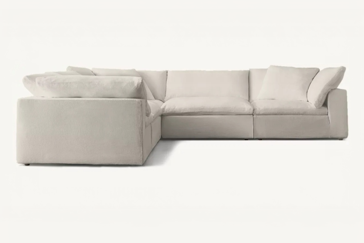 4-Cube Soulfa Corner Sectional - Natural Linen Soulfa Home