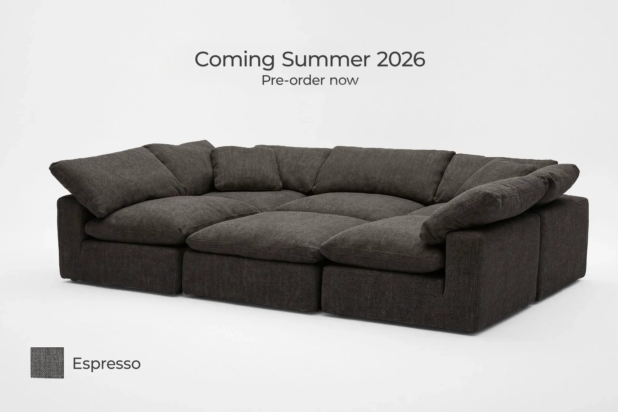 6-Cube Sectional or Iconic Movie Pit Soulfa Home 38" Espresso NO