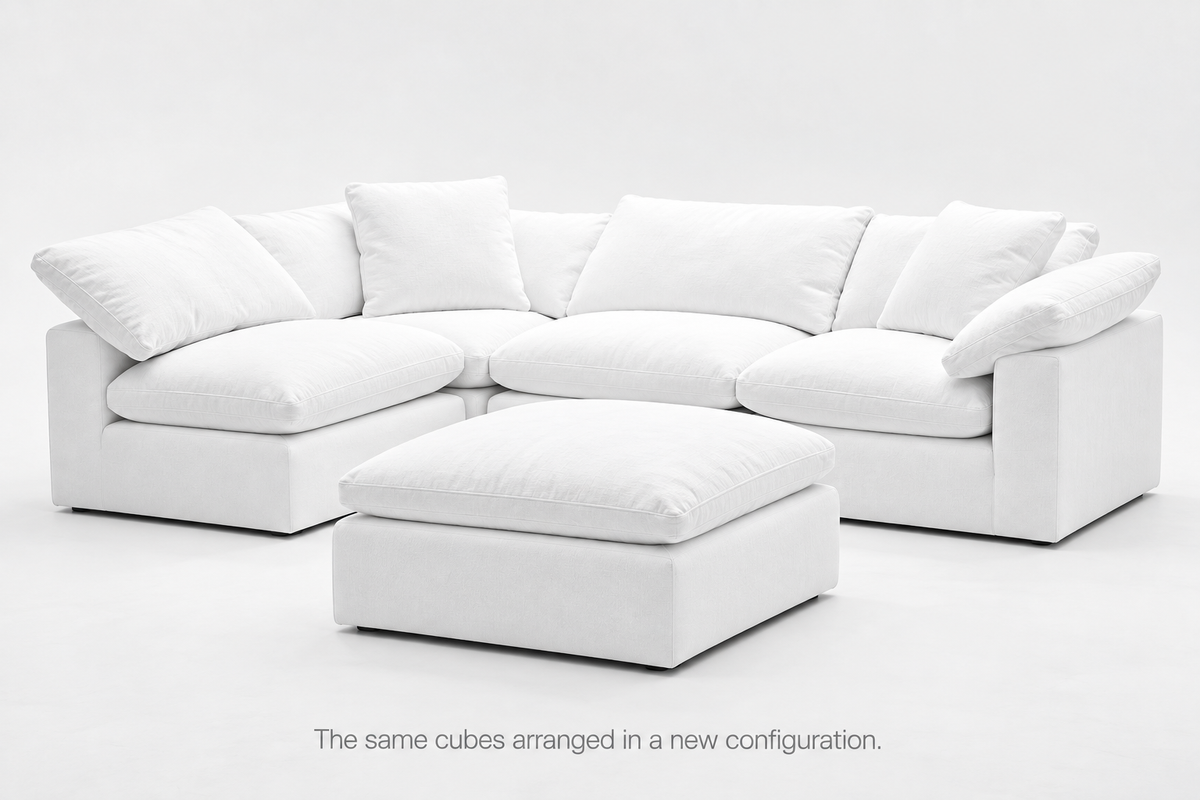 MOST POPULAR - 5-Cube Modular L-Sectional Sofa Soulfa Home