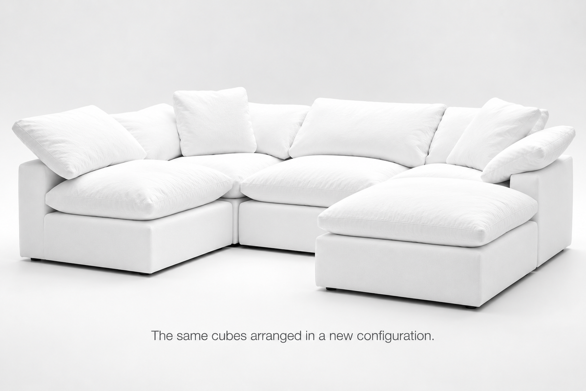 MOST POPULAR - 5-Cube Modular L-Sectional Sofa Soulfa Home