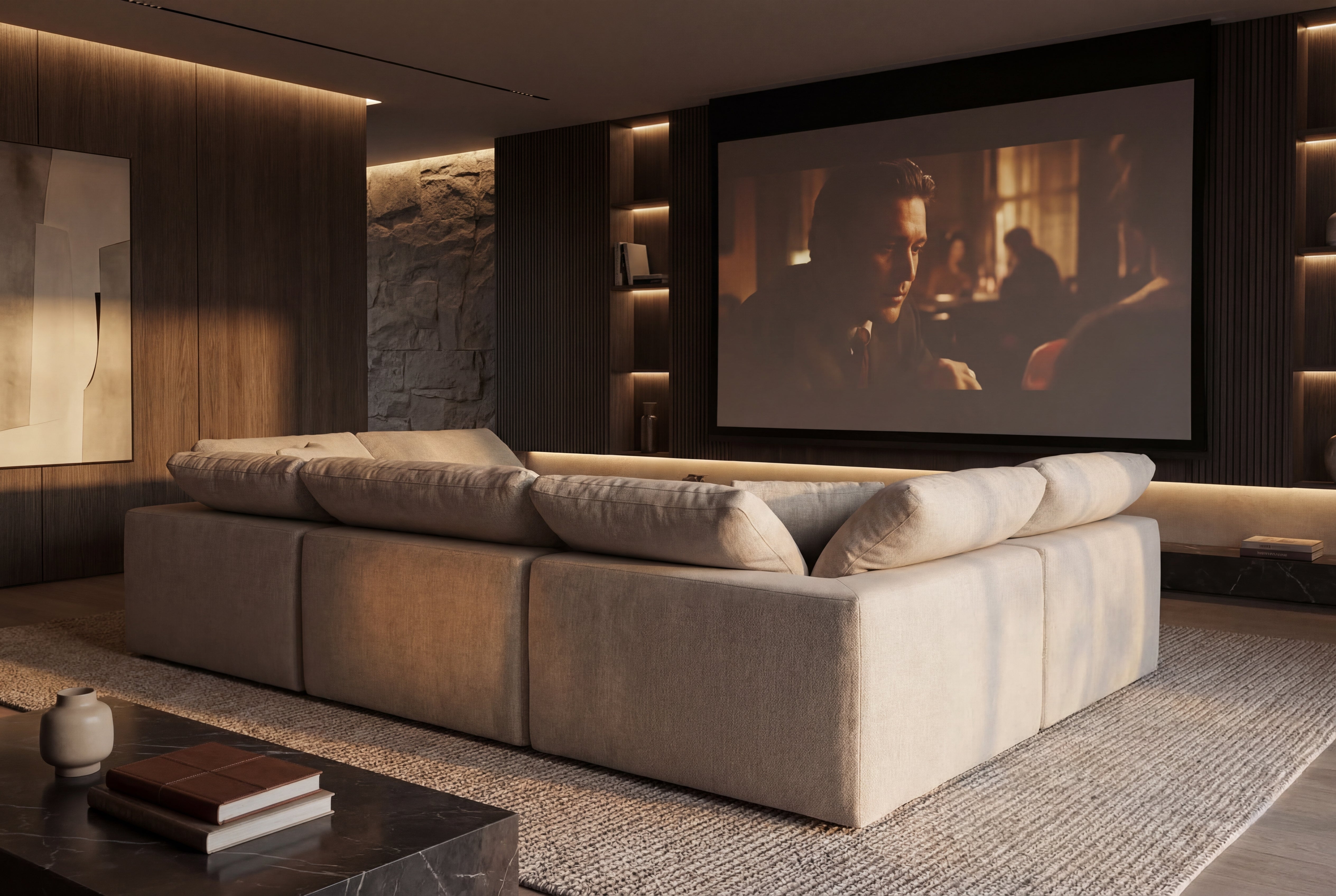 6-Cube Movie Pit Couch or L-Sectional - Charcoal Soulfa Home