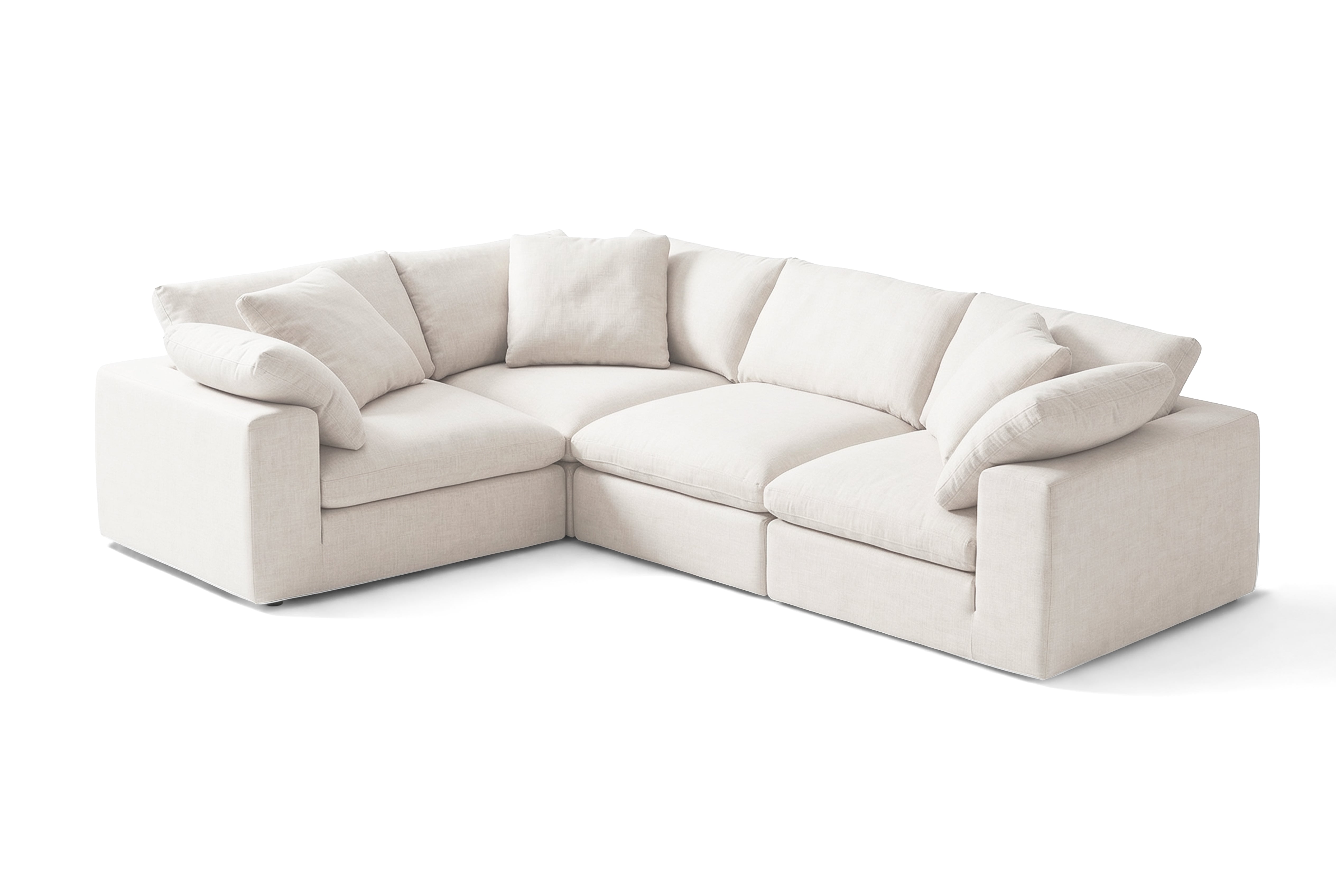 4-Cube Soulfa Corner Sectional - Natural Linen Soulfa Home