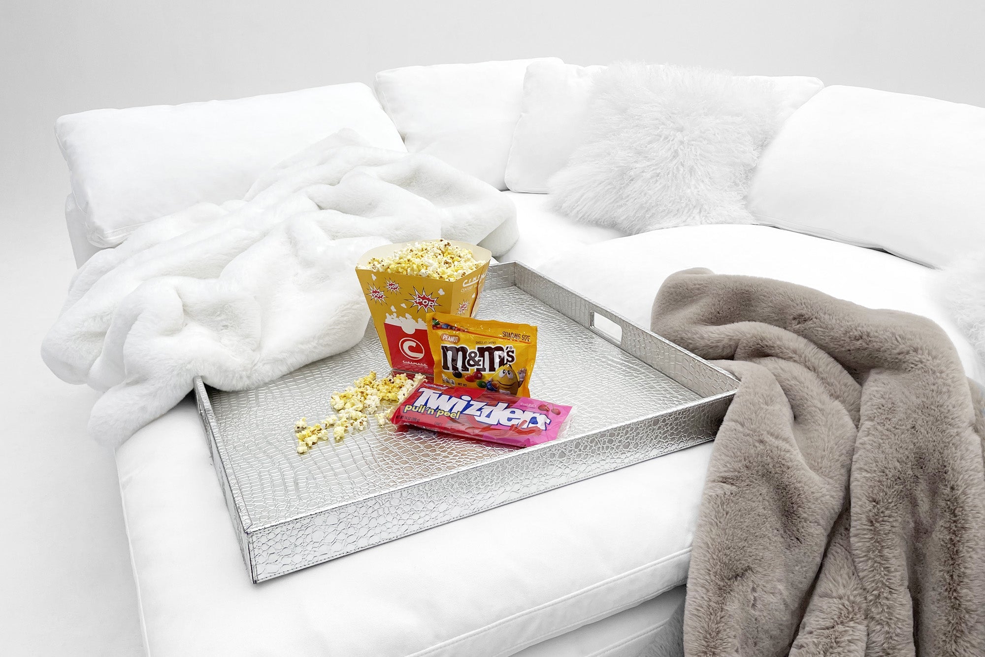 Soulfa 5-Cube Cloud Couch in white, modular, non-toxic, stain resistant, washable, sectional sofa converts to movie pit