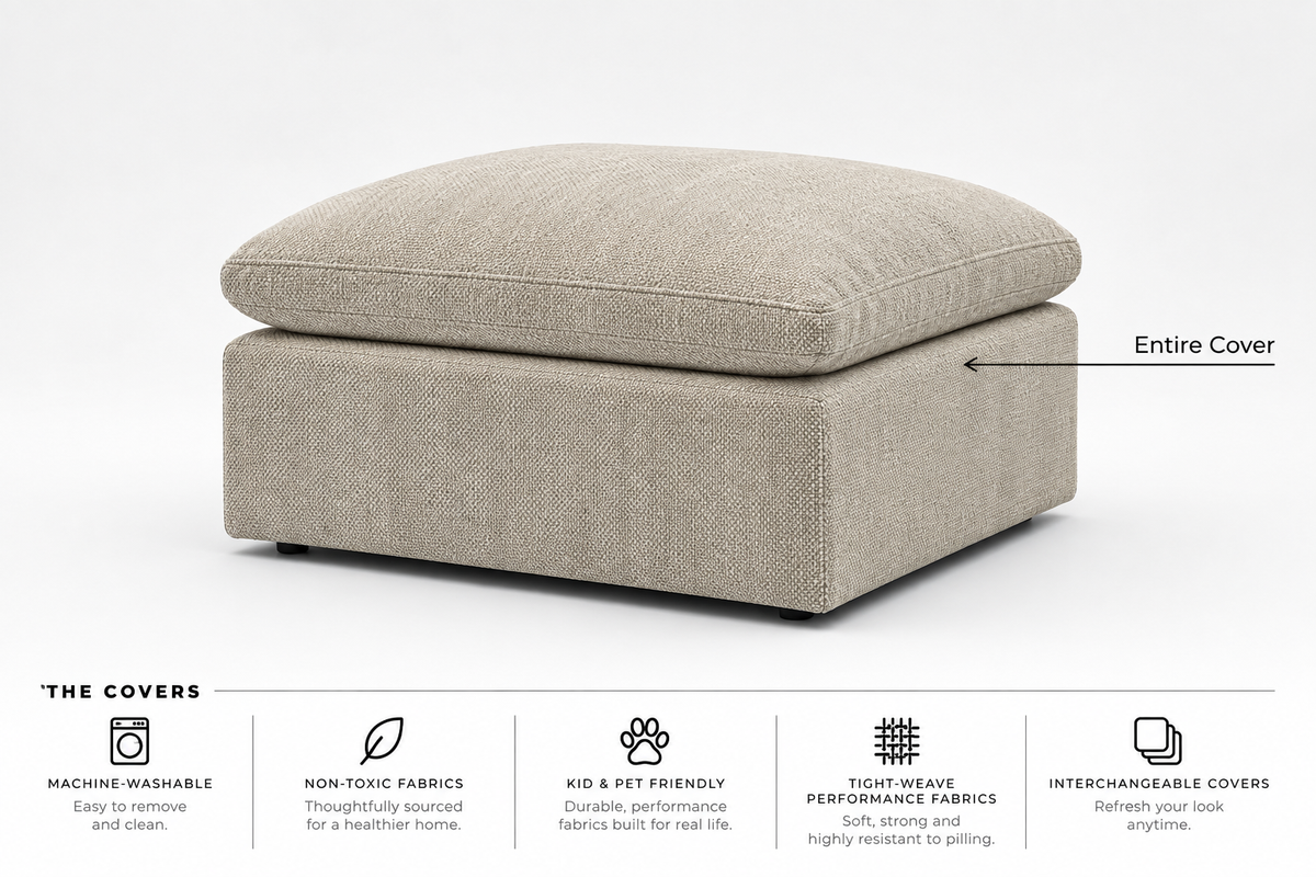 Ottoman Covers Modular Cubes Soulfa Home 38" Ottoman Entire Cover <b>NEW</b> Tulum