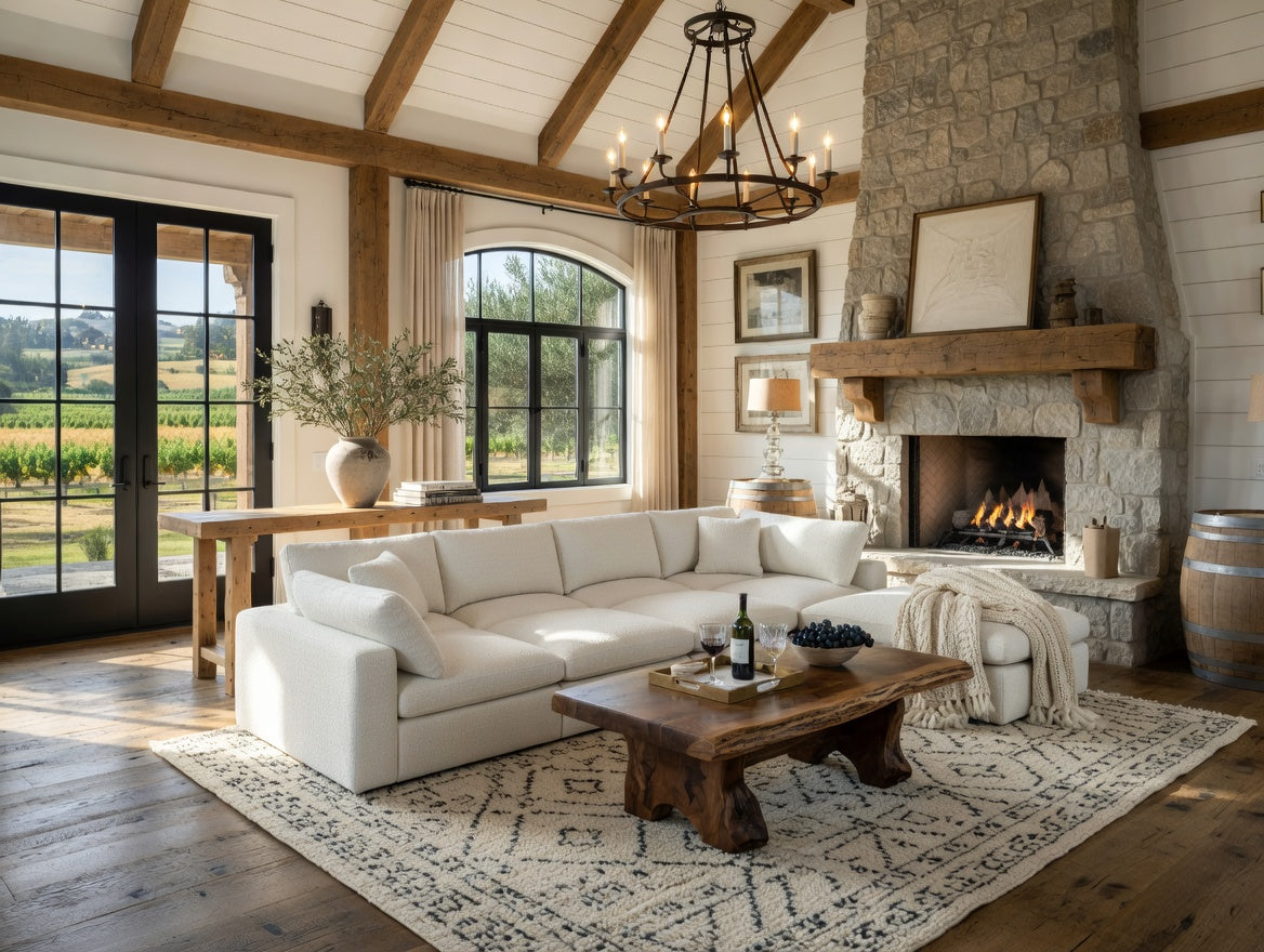 5-Cube Ottoman Chaise Sectional Soulfa Home