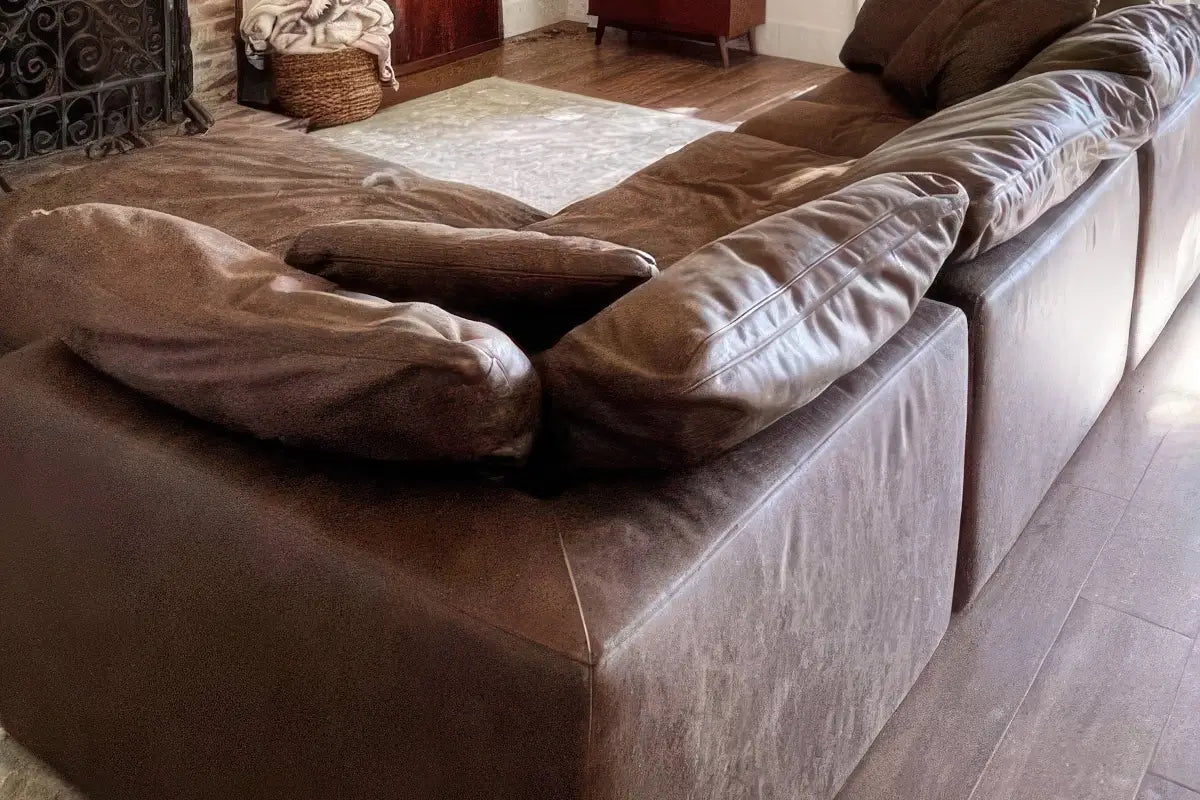 5 Cube Lifestyle in Roasted Chestnut Vegan Leather-Soulfa Home