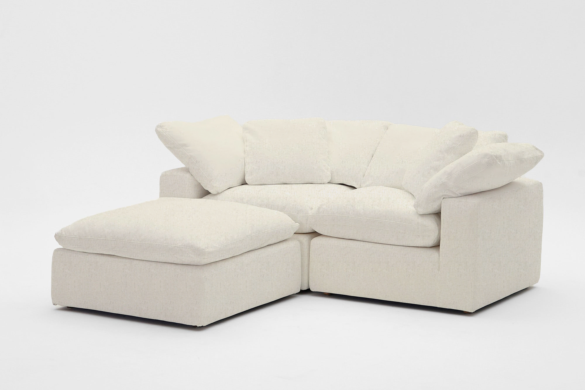 3-Cube Lover's Chaise Modular Cubes Soulfa Home 38" <b>NEW</b> White Sand NO