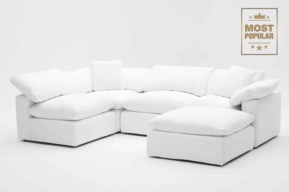 5-Cube Ottoman Chaise Sectional Soulfa Home