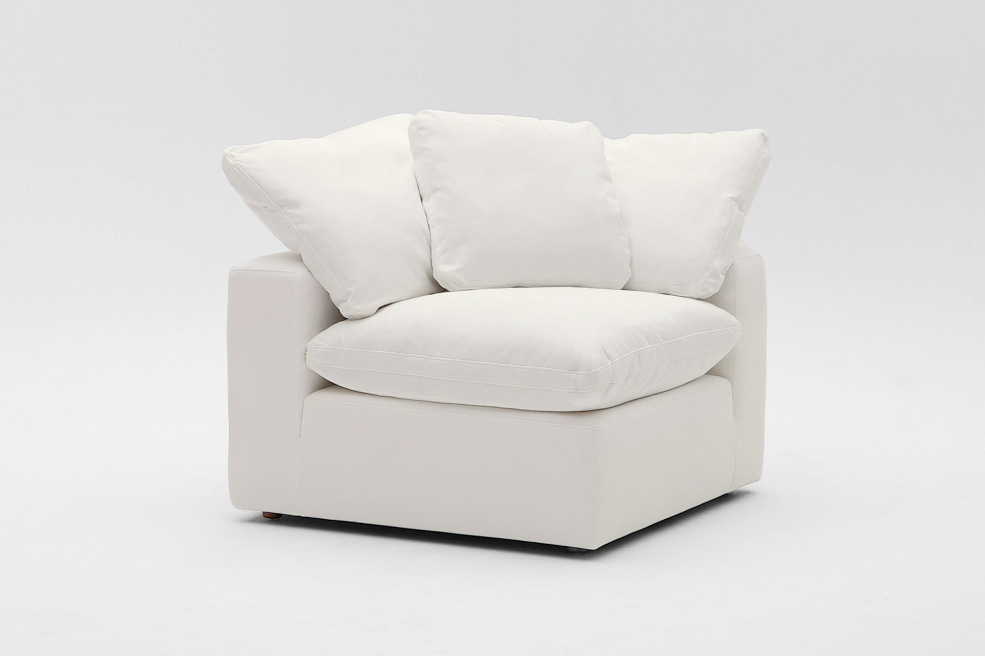 Soulfa Corner Cube Cloud Couch, champagne velvet, modular sectional sofa chaise, non-toxic, stain resistant, washable