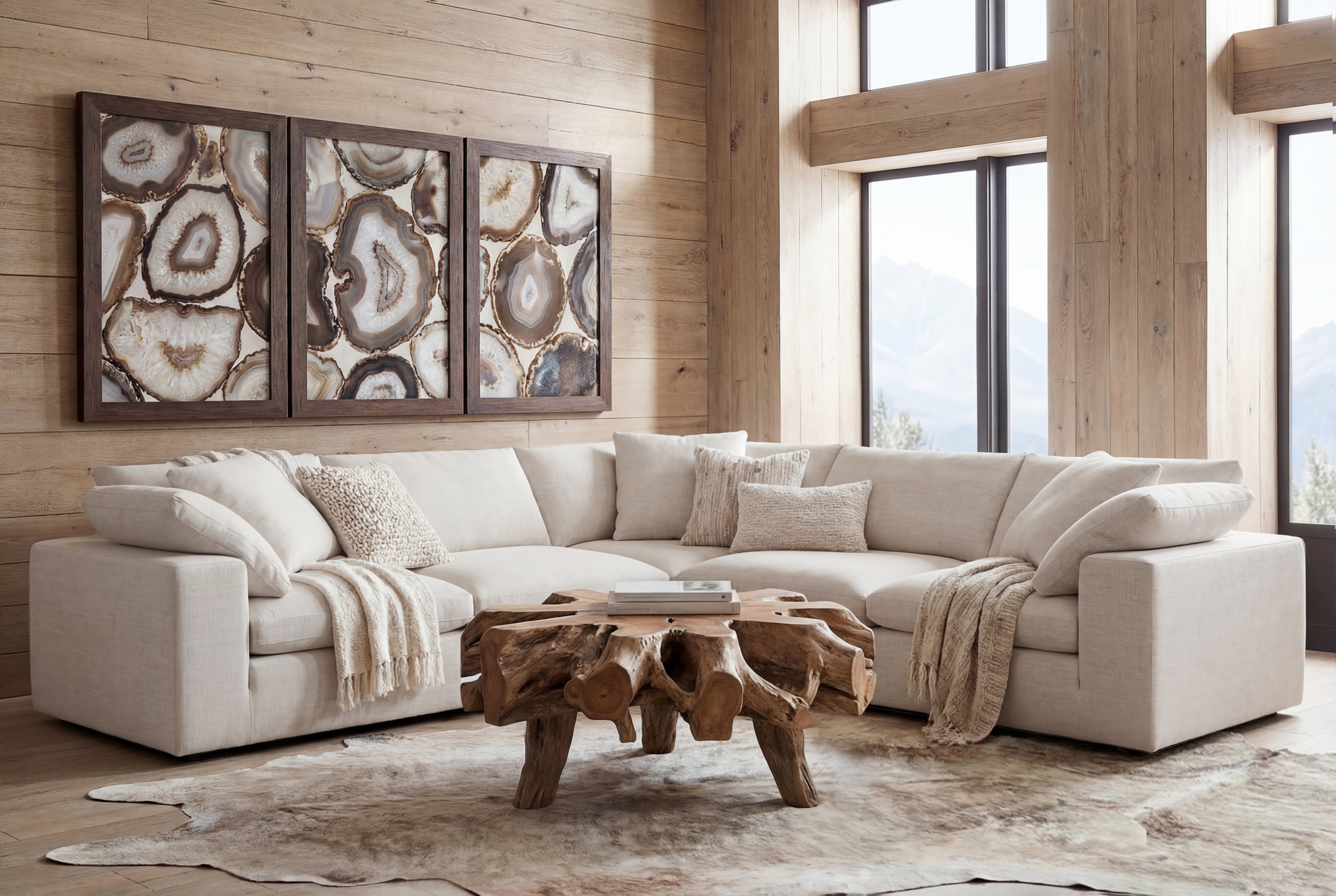 5-Cube Corner L-Sectional - Natural Linen Soulfa Home