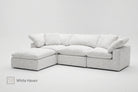 4-Cube Modular Chaise Sectional Modular Cubes Soulfa Home 38" <b>NEW</b> White Haven NO