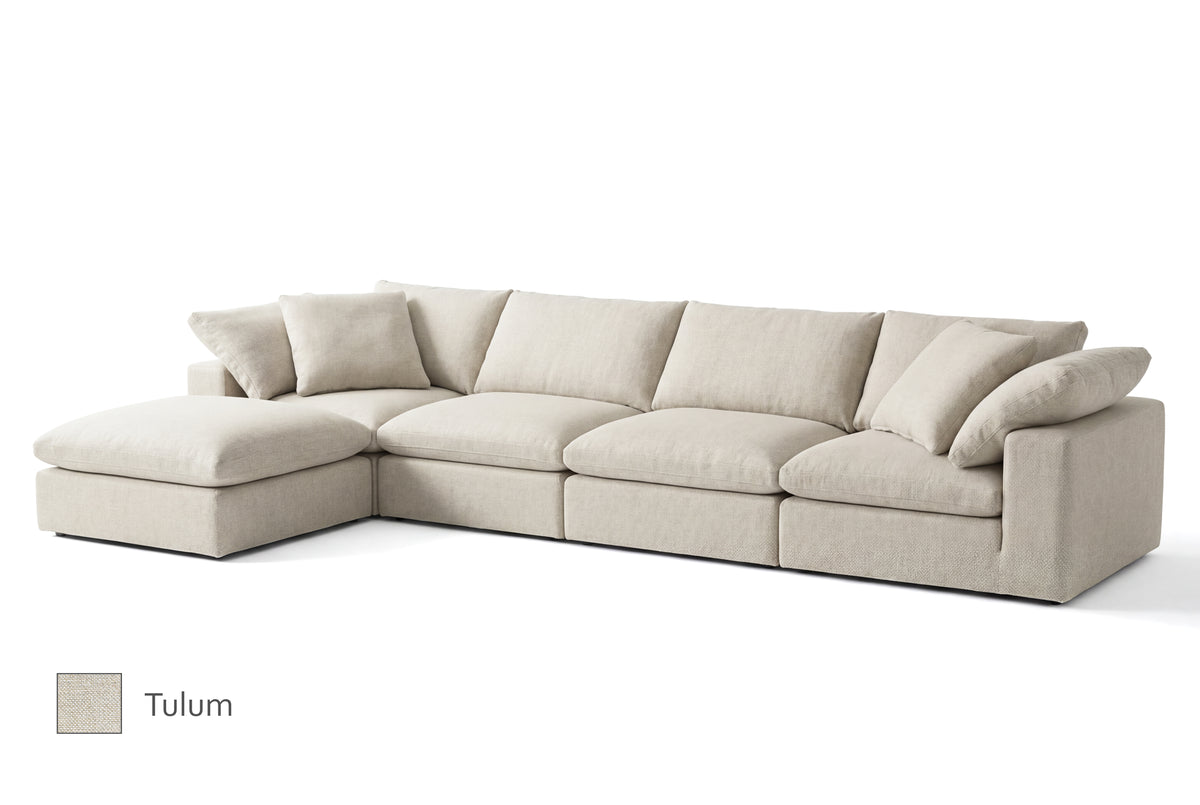 5-Cube Modular L-Sectional Soulfa Home 38" Tulum NO