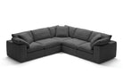5-Cube L-Sectional Corner Couch - Charcoal Soulfa Home 38" Charcoal NO