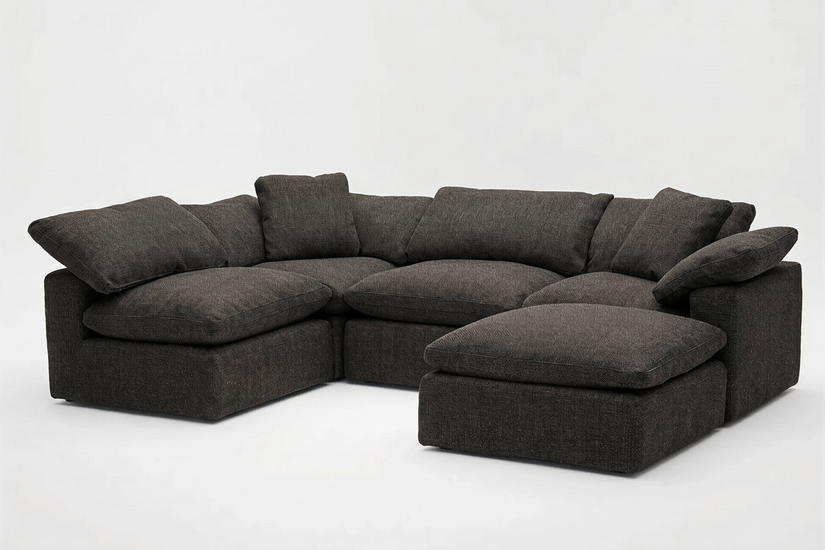 5-Cube U-Sectional Sofa Soulfa Home 38" <b>NEW</b> Espresso NO