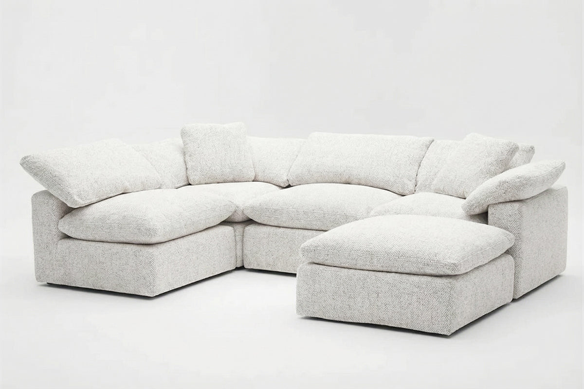 5-Cube U-Sectional Sofa Soulfa Home 38" <b>NEW</b> White Haven NO