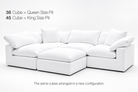 MOST POPULAR - 5-Cube Modular L-Sectional Sofa Soulfa Home