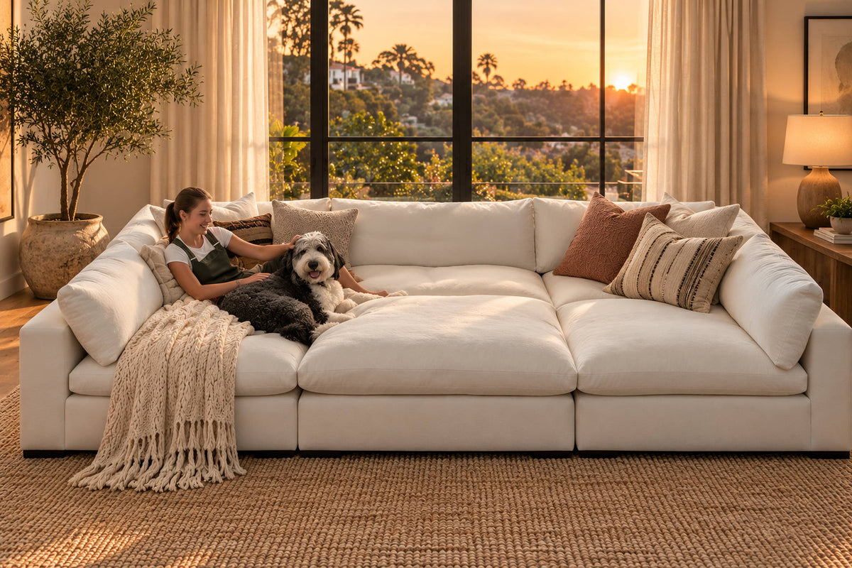 6-Cube Large Sectional or Movie Pit Soulfa Home