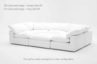 6-Cube Soulfa Movie Pit or Sectional - Natural Linen Soulfa Home