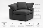 Corner Covers Modular Cubes Soulfa Home 38" Corner Accent Cover Charcoal