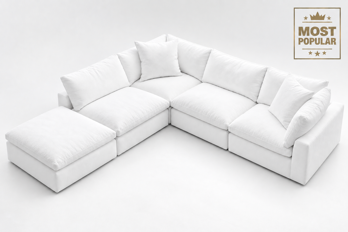 MOST POPULAR - 5-Cube Modular L-Sectional Sofa Soulfa Home