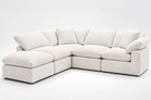 MOST POPULAR - 5-Cube Modular L-Sectional Sofa Soulfa Home 38" White Sand NO