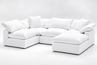 5-Cube Modular U-Sofa Armless & Ottoman Chaise Soulfa Home