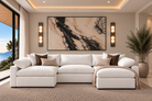 5-Cube Modular U-Sofa Armless & Ottoman Chaise Soulfa Home
