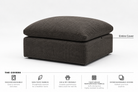 Ottoman Covers Modular Cubes Soulfa Home 38" Ottoman Entire Cover <b>NEW</b> Espresso