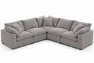 5-Cube Corner L-Sectional Soulfa Home 38" Fog Grey NO