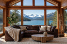 4-Cube Soulfa Corner Sectional - Chestnut Leather Soulfa Home 38" Roasted Chestnut NO