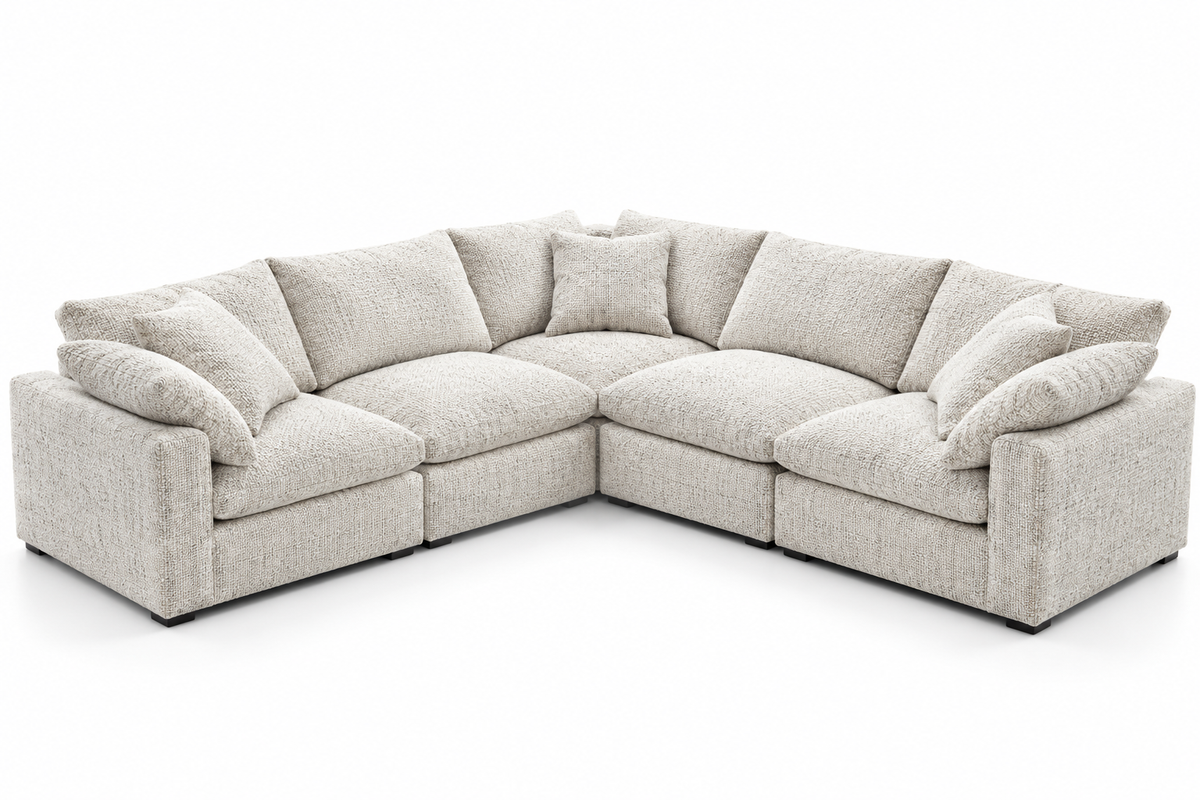 5-Cube Corner L-Sectional Soulfa Home 38" <b>NEW</b> White Haven NO