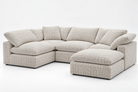 5-Cube Modular U-Sofa Armless & Ottoman Chaise Soulfa Home 38" <b>NEW</b> White Haven NO