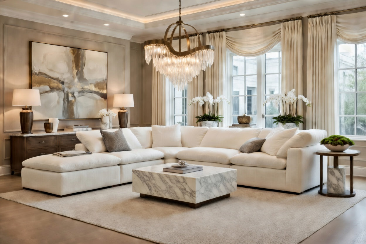 5-Cube L-Sectional Soulfa Home 38" White NO