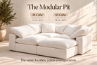 OVERSTOCK SALE: 4 Cube Chaise Sectional - White Soulfa Home