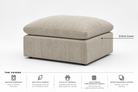 Ottoman Covers Modular Cubes Soulfa Home 38" Ottoman Entire Cover <b>NEW</b> Tulum