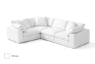 4-Cube Corner L-Sectional Soulfa Home 45" White NO