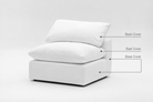 Armless Covers Modular Cubes Soulfa Home 38" Armless Back Cover White
