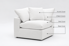 Corner Covers Modular Cubes Soulfa Home 38" Corner Accent Cover White