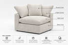 Corner Covers Modular Cubes Soulfa Home 38" Corner Accent Cover <b>NEW</b> White Haven