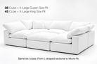 6-Cube Large Sectional or Movie Pit Soulfa Home