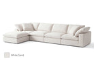 5-Cube Ottoman Chaise Sectional Soulfa Home 38" <b>NEW</b> White Sand NO