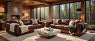 6-Cube Two Couches - Chestnut Leather Modular Cubes Soulfa Home 38" Roasted Chestnut Leather NO
