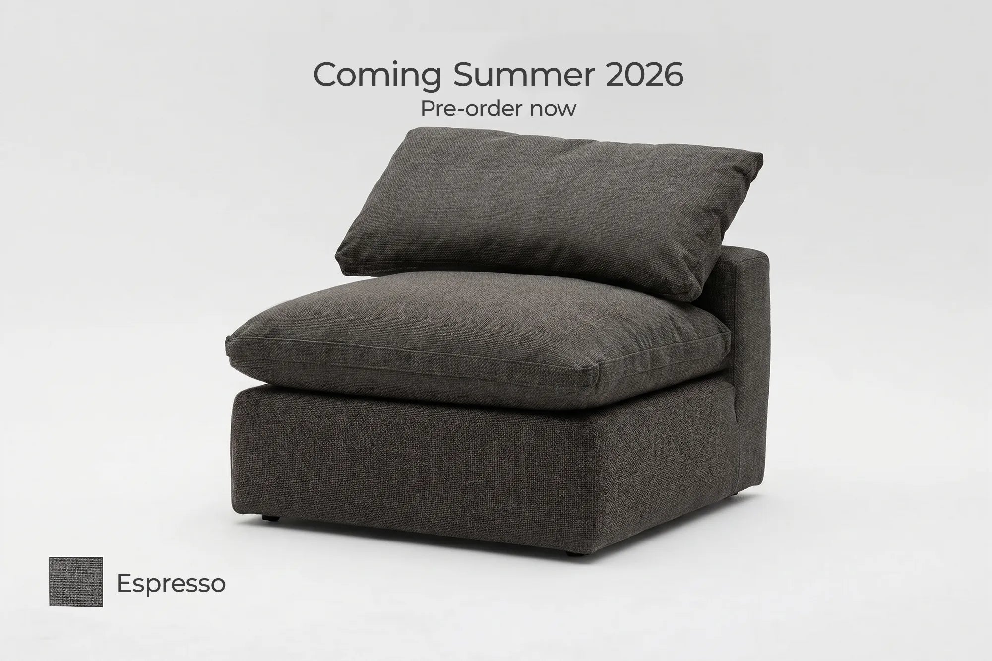 Armless Cube Modular Cubes Soulfa Home 38" Armless <b>NEW</b> Espresso NO
