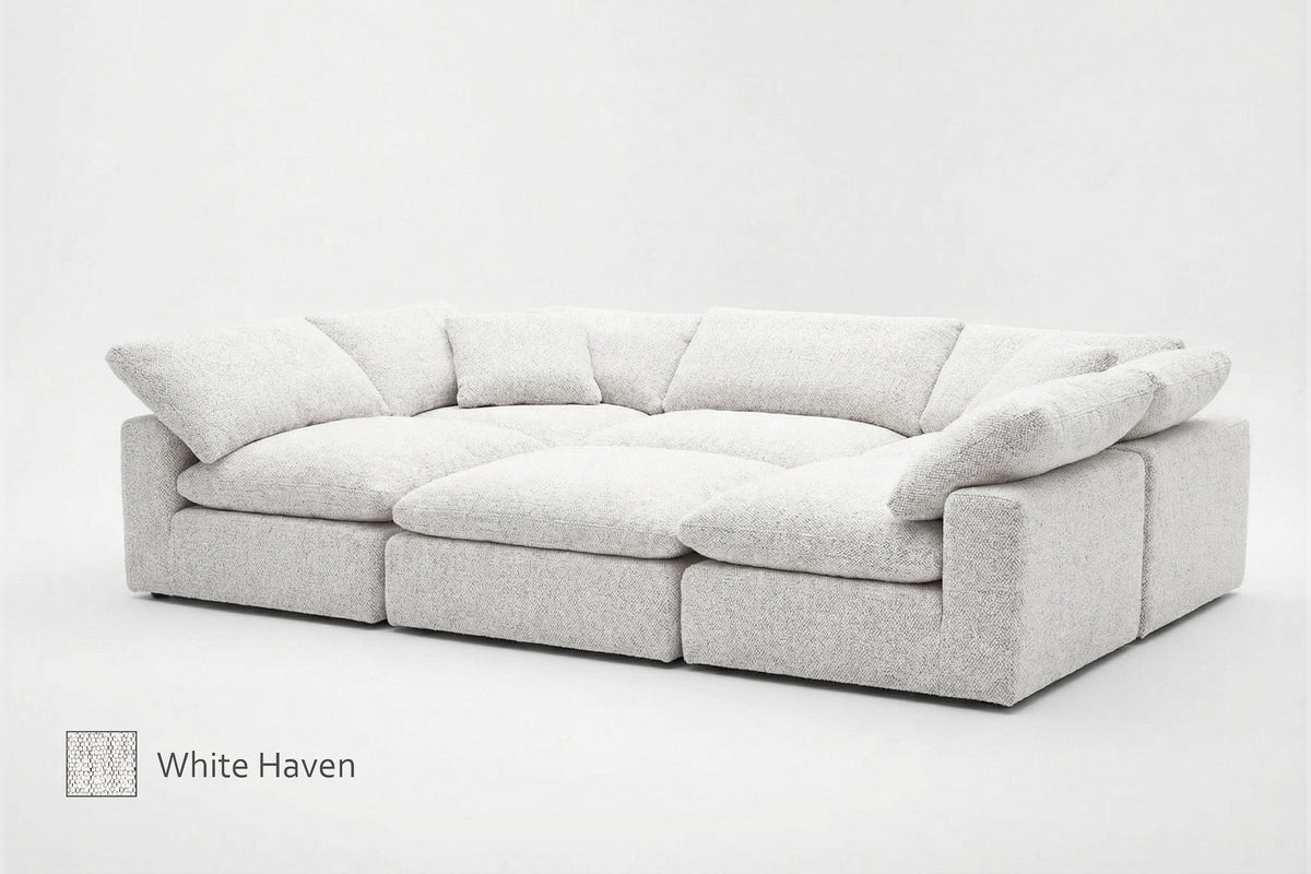 6-Cube Sectional or Iconic Movie Pit Soulfa Home 38" <b>NEW</b> White Haven NO