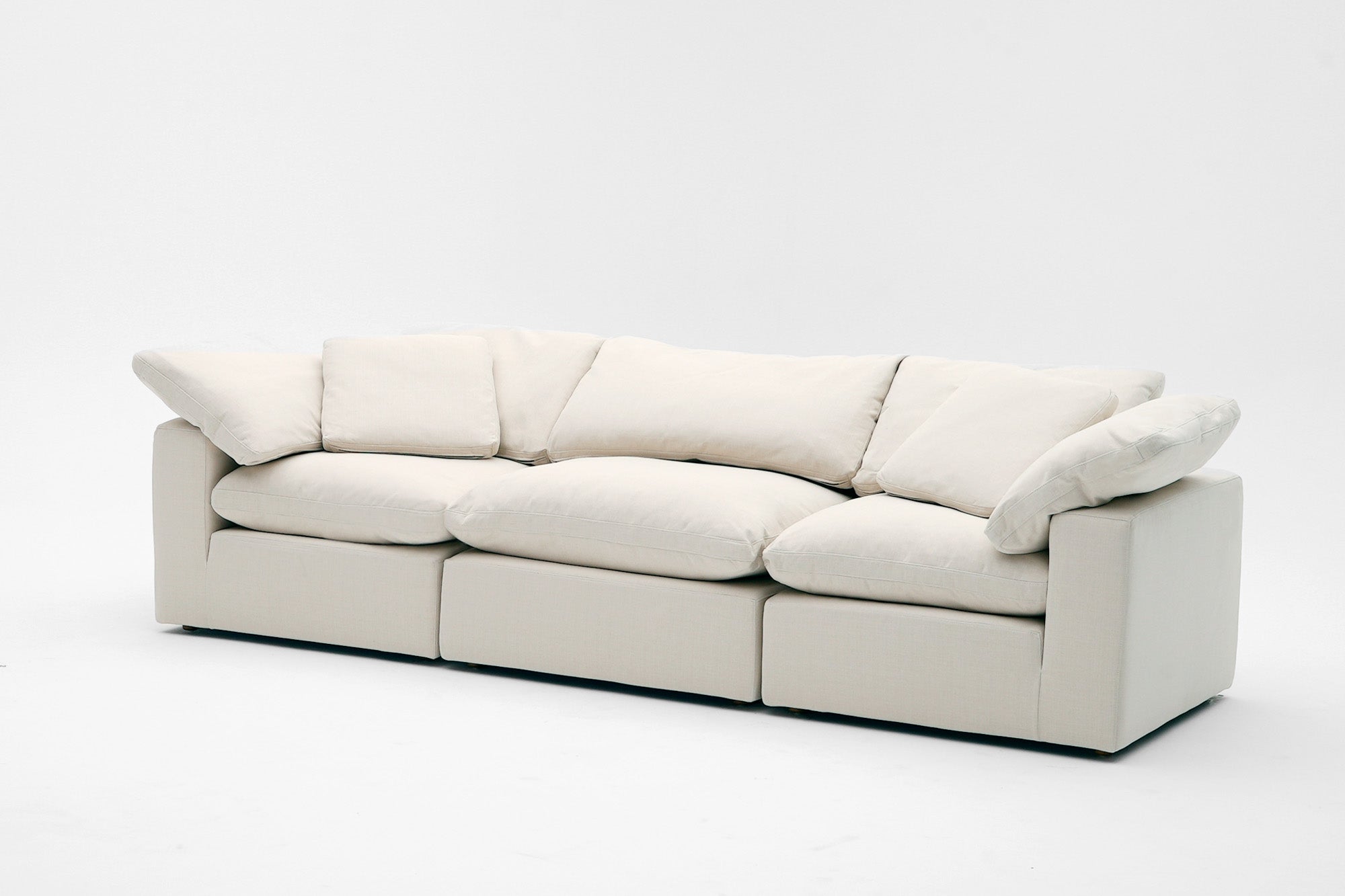 Soulfa 3-Cube Cloud Couch, modular sectional sofa chaise, non-toxic, stain resistant, washable
