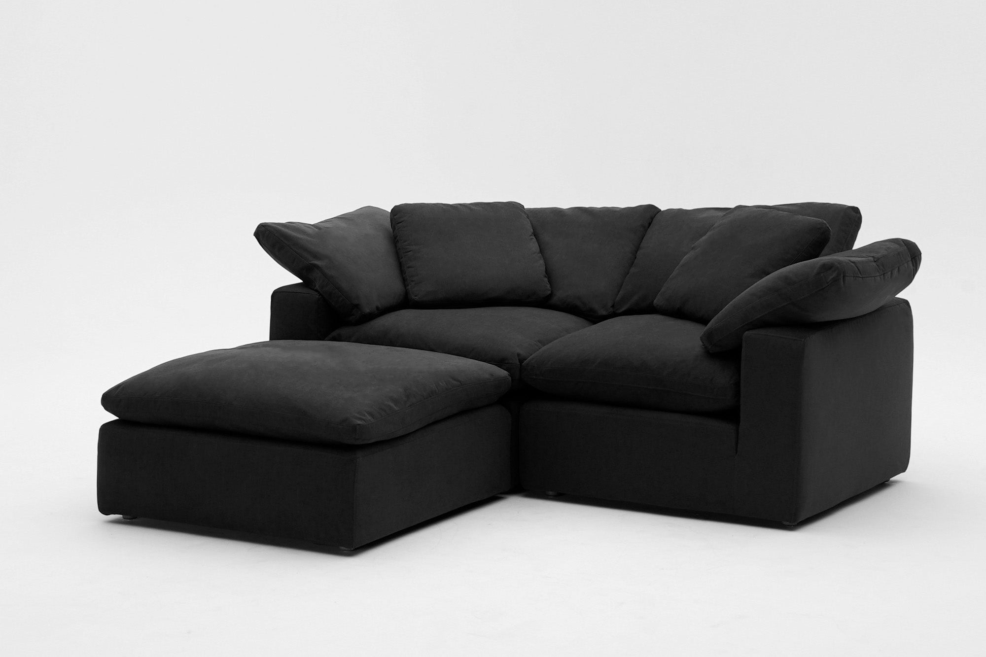 Soulfa 3-Cube Loveseat Chaise Cloud Couch, modular sectional sofa chaise, non-toxic, stain resistant, washable
