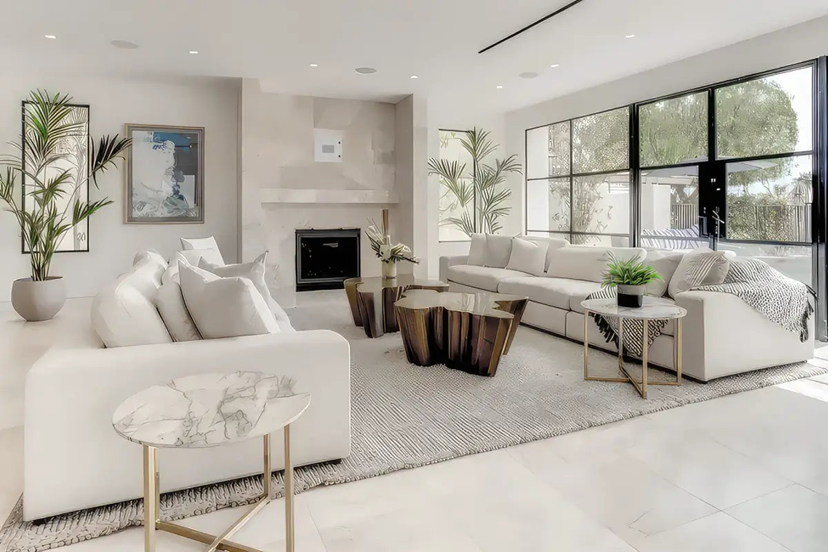 Soulfa 4-Cube Cloud Couch in white, modular, non-toxic, stain resistant, washable, two sofa sets facing each other