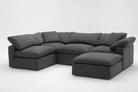 Soulfa 5-Cube Cloud Couch in charcoal modular, non-toxic, stain resistant, washable, sectional sofa converts to movie pit