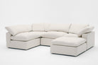 Soulfa 5-Cube Cloud Couch in natural linen, modular, non-toxic, stain resistant, washable, sectional sofa converts to movie pit