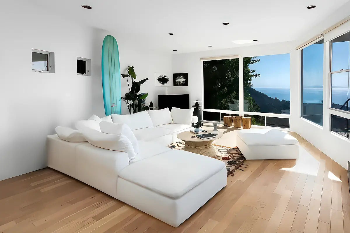 Soulfa 6-Cube Cloud Couch in white, modular, non-toxic, stain resistant, washable, sectional sofa converts to movie pit